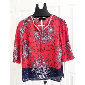 JONES NY SIGNATURE PETITE Sz PP Embellished Top